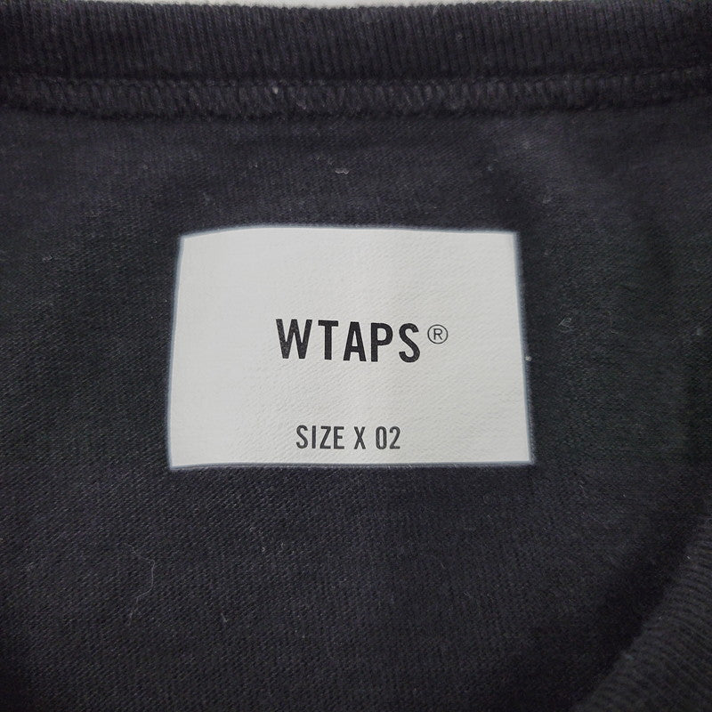 【中古品】【メンズ】 WTAPS ダブルタップス ACADEMY SS COTTON. COLLEGE 241ATDT-CSM21 アカデミー コットン カレッジ 半袖 Tシャツ 142-260909-as-12-izu サイズ：02 カラー：ブラック 万代Net店