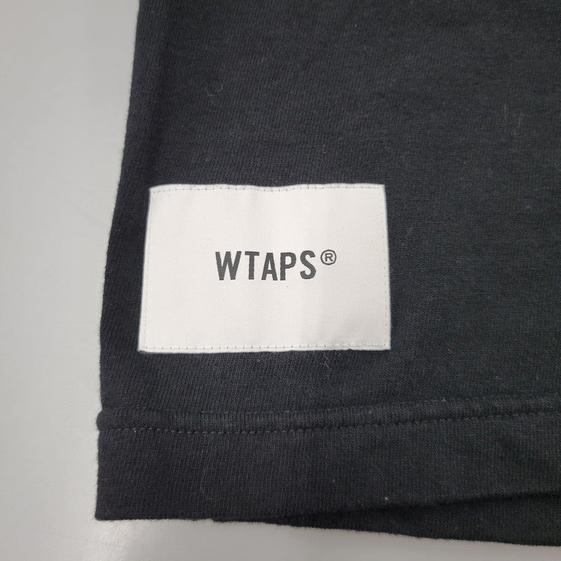 【中古品】【メンズ】 WTAPS ダブルタップス ACADEMY SS COTTON. COLLEGE 241ATDT-CSM21 アカデミー コットン カレッジ 半袖 Tシャツ 142-260909-as-12-izu サイズ：02 カラー：ブラック 万代Net店