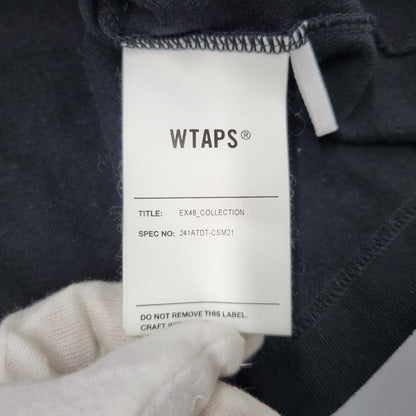 【中古品】【メンズ】 WTAPS ダブルタップス ACADEMY SS COTTON. COLLEGE 241ATDT-CSM21 アカデミー コットン カレッジ 半袖 Tシャツ 142-260909-as-12-izu サイズ：02 カラー：ブラック 万代Net店