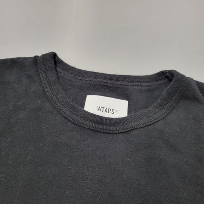 【中古品】【メンズ】 WTAPS ダブルタップス ACADEMY SS COTTON. COLLEGE 241ATDT-CSM21 アカデミー コットン カレッジ 半袖 Tシャツ 142-260909-as-12-izu サイズ：02 カラー：ブラック 万代Net店