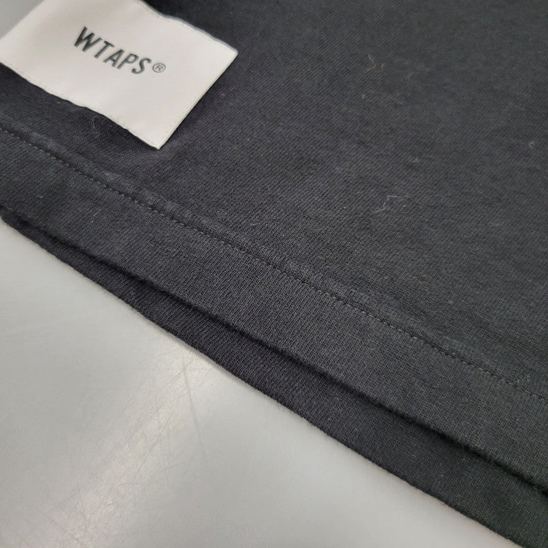 【中古品】【メンズ】 WTAPS ダブルタップス ACADEMY SS COTTON. COLLEGE 241ATDT-CSM21 アカデミー コットン カレッジ 半袖 Tシャツ 142-260909-as-12-izu サイズ：02 カラー：ブラック 万代Net店