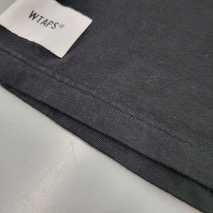 【中古品】【メンズ】 WTAPS ダブルタップス ACADEMY SS COTTON. COLLEGE 241ATDT-CSM21 アカデミー コットン カレッジ 半袖 Tシャツ 142-260909-as-12-izu サイズ：02 カラー：ブラック 万代Net店