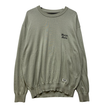 【中古品】【メンズ】 WACKO MARIA ワコマリア COTTON KNIT SWEATER コットン ニット セーター トップス 142-260904-kh-02-izu サイズ：L カラー：グレー系 万代Net店