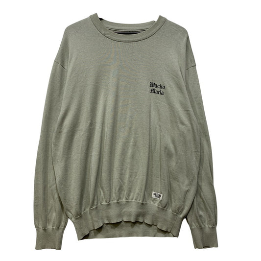 【中古品】【メンズ】 WACKO MARIA ワコマリア COTTON KNIT SWEATER コットン ニット セーター トップス 142-260904-kh-02-izu サイズ：L カラー：グレー系 万代Net店
