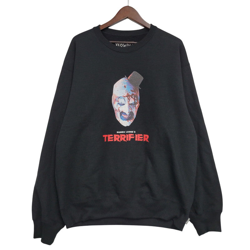 【中古品】【メンズ】 WACKO MARIA ワコマリア × TERRIFIER テリファー HEAVY WEIGHT CREW NECK SWEAT SHIRT ( TYPE-2 ) ヘビーウエイト クルーネック スウェット 長袖 142-260909-as-15-izu サイズ：M カラー：ブラック 万代Net店