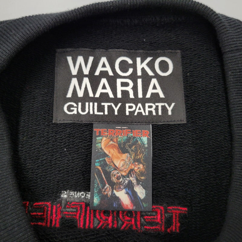 【中古品】【メンズ】 WACKO MARIA ワコマリア × TERRIFIER テリファー HEAVY WEIGHT CREW NECK SWEAT SHIRT ( TYPE-2 ) ヘビーウエイト クルーネック スウェット 長袖 142-260909-as-15-izu サイズ：M カラー：ブラック 万代Net店