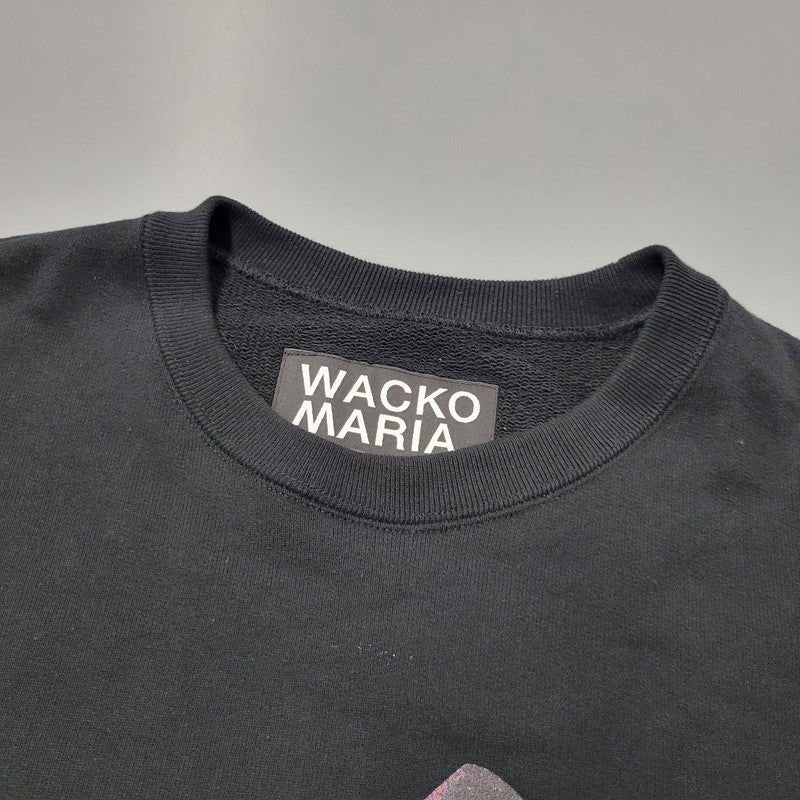 【中古品】【メンズ】 WACKO MARIA ワコマリア × TERRIFIER テリファー HEAVY WEIGHT CREW NECK SWEAT SHIRT ( TYPE-2 ) ヘビーウエイト クルーネック スウェット 長袖 142-260909-as-15-izu サイズ：M カラー：ブラック 万代Net店