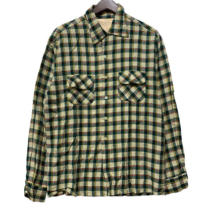 【中古品】【メンズ】 VINTAGE 50S RAYON CHECK LS SHIRT レーヨン チェック ロングスリーブ シャツ トップス 長袖 146-260905-cs-02-izu サイズ：不明 カラー：マルチ 万代Net店