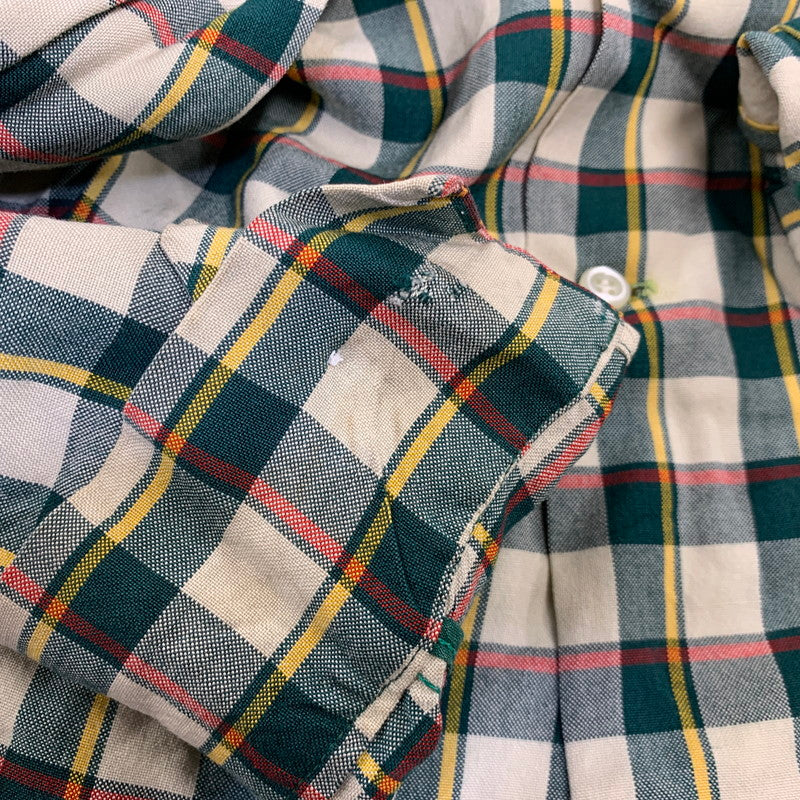 【中古品】【メンズ】 VINTAGE 50S RAYON CHECK LS SHIRT レーヨン チェック ロングスリーブ シャツ トップス 長袖 146-260905-cs-02-izu サイズ：不明 カラー：マルチ 万代Net店