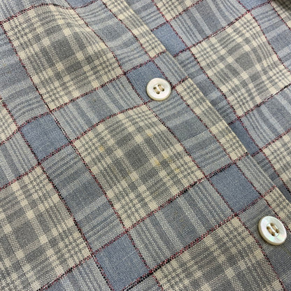 【現状渡し品】【メンズ】 SKIPPER BY WILSON BROTHERS スキッパー ウィルソン ブラザーズ WOOL RAYON OPENCOLLAR CHECK SHIRT オープンカラー チェック シャツ 146-260904-kh-04-izu サイズ：M カラー：マルチ 万代Net店