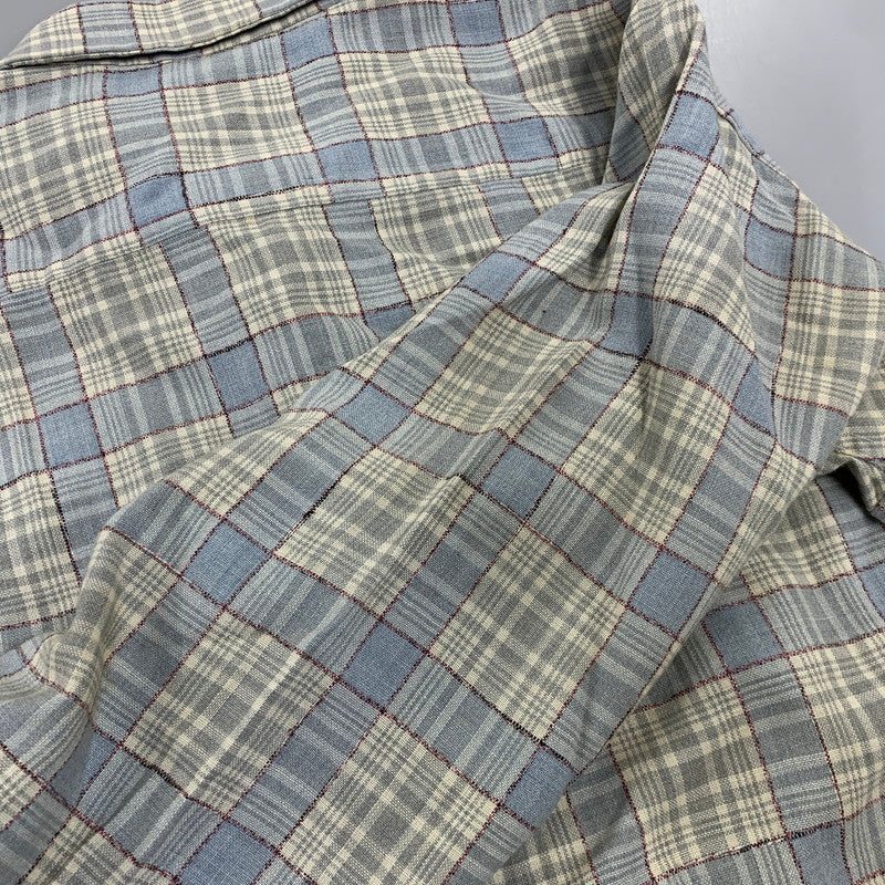 【現状渡し品】【メンズ】 SKIPPER BY WILSON BROTHERS スキッパー ウィルソン ブラザーズ WOOL RAYON OPENCOLLAR CHECK SHIRT オープンカラー チェック シャツ 146-260904-kh-04-izu サイズ：M カラー：マルチ 万代Net店
