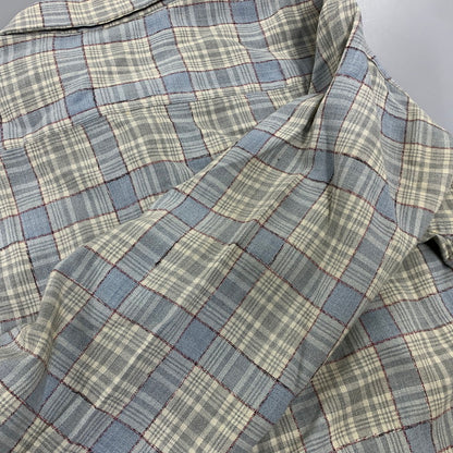 【現状渡し品】【メンズ】 SKIPPER BY WILSON BROTHERS スキッパー ウィルソン ブラザーズ WOOL RAYON OPENCOLLAR CHECK SHIRT オープンカラー チェック シャツ 146-260904-kh-04-izu サイズ：M カラー：マルチ 万代Net店