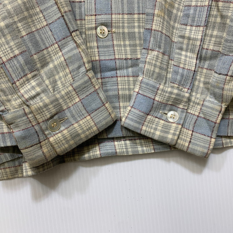 【現状渡し品】【メンズ】 SKIPPER BY WILSON BROTHERS スキッパー ウィルソン ブラザーズ WOOL RAYON OPENCOLLAR CHECK SHIRT オープンカラー チェック シャツ 146-260904-kh-04-izu サイズ：M カラー：マルチ 万代Net店