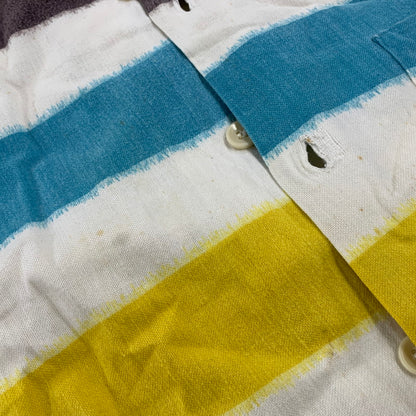 【中古品】【メンズ】 PENNEY'S TOWNCRAFT ペニーズ タウンクラフト BORDER OPENCOLLAR SHIRT ボーダー オープンカラー シャツ トップス 146-260904-kh-03-izu サイズ：L カラー：マルチ 万代Net店