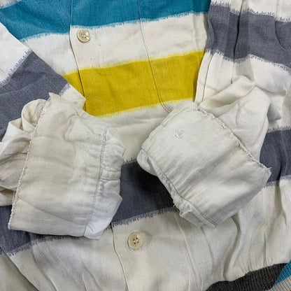 【中古品】【メンズ】 PENNEY'S TOWNCRAFT ペニーズ タウンクラフト BORDER OPENCOLLAR SHIRT ボーダー オープンカラー シャツ トップス 146-260904-kh-03-izu サイズ：L カラー：マルチ 万代Net店