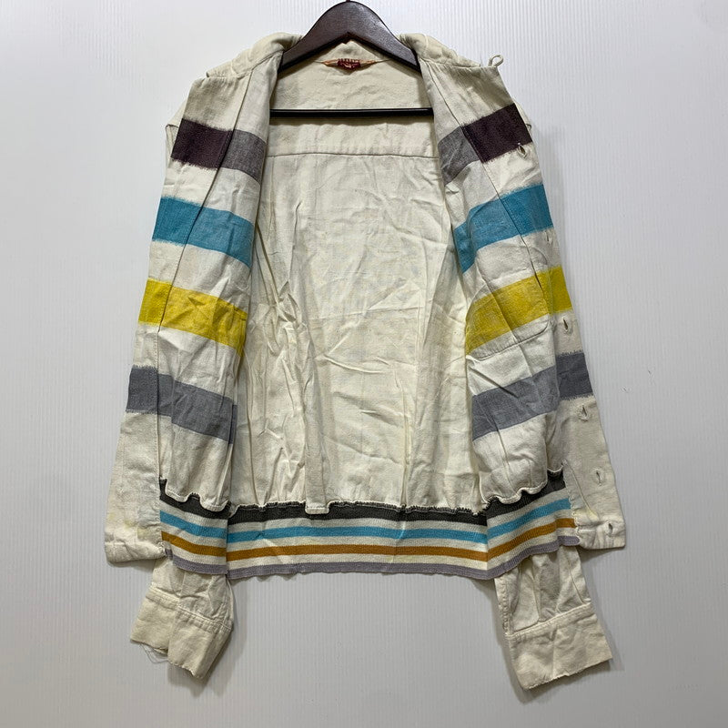 【中古品】【メンズ】 PENNEY'S TOWNCRAFT ペニーズ タウンクラフト BORDER OPENCOLLAR SHIRT ボーダー オープンカラー シャツ トップス 146-260904-kh-03-izu サイズ：L カラー：マルチ 万代Net店