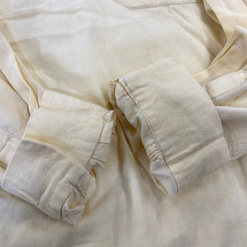 【中古品】【メンズ】 PILGRIM ピルグリム 50’S LOOP BUTTON RAYON GABARDINE PULLOVER SHIRT ループ ボタン レーヨン ギャバジン プルオーバー シャツ トップス 長袖 146-260904-cs-10-izu サイズ：L カラー：イエロー 万代Net店