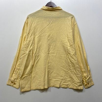 【中古品】【メンズ】 PILGRIM ピルグリム 50’S LOOP BUTTON RAYON GABARDINE PULLOVER SHIRT ループ ボタン レーヨン ギャバジン プルオーバー シャツ トップス 長袖 146-260904-cs-10-izu サイズ：L カラー：イエロー 万代Net店