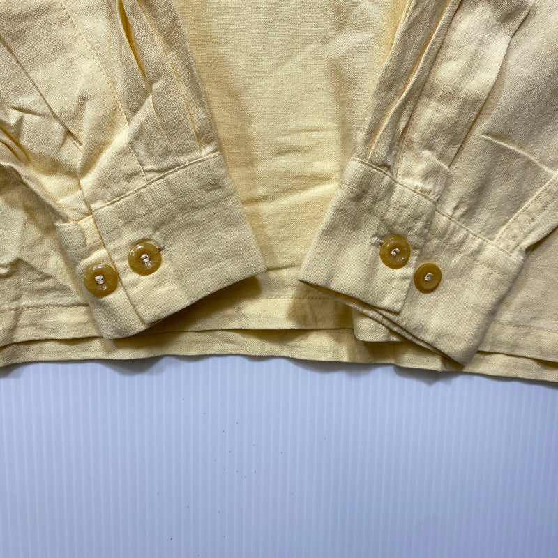 【中古品】【メンズ】 PILGRIM ピルグリム 50’S LOOP BUTTON RAYON GABARDINE PULLOVER SHIRT ループ ボタン レーヨン ギャバジン プルオーバー シャツ トップス 長袖 146-260904-cs-10-izu サイズ：L カラー：イエロー 万代Net店