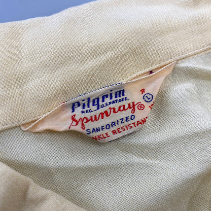 【中古品】【メンズ】 PILGRIM ピルグリム 50’S LOOP BUTTON RAYON GABARDINE PULLOVER SHIRT ループ ボタン レーヨン ギャバジン プルオーバー シャツ トップス 長袖 146-260904-cs-10-izu サイズ：L カラー：イエロー 万代Net店