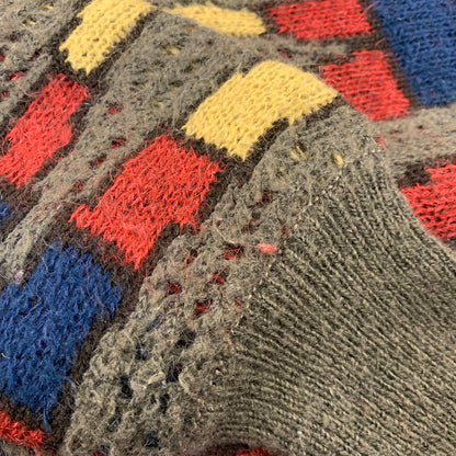 【中古品】【メンズ】 ISSEY MIYAKE BY ALL STYLE イッセイミヤケ オールスタイル ALL STYLE タグ COLORBLOCK KNIT SHIRT カラー ブロック ニット シャツ トップス 140-260904-kh-01-izu カラー：マルチ 万代Net店