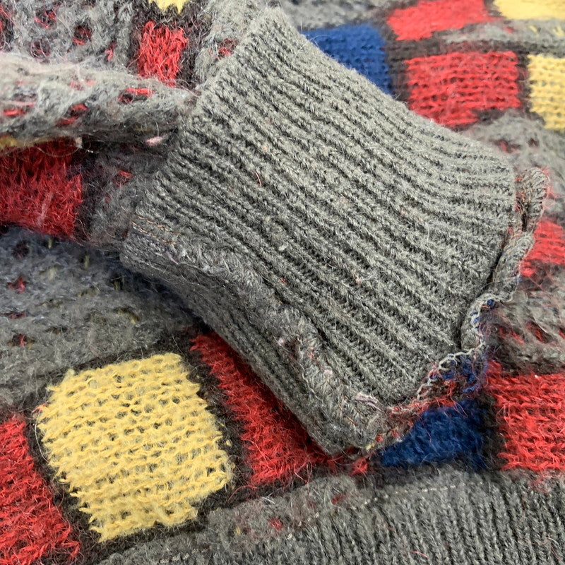 【中古品】【メンズ】 ISSEY MIYAKE BY ALL STYLE イッセイミヤケ オールスタイル ALL STYLE タグ COLORBLOCK KNIT SHIRT カラー ブロック ニット シャツ トップス 140-260904-kh-01-izu カラー：マルチ 万代Net店