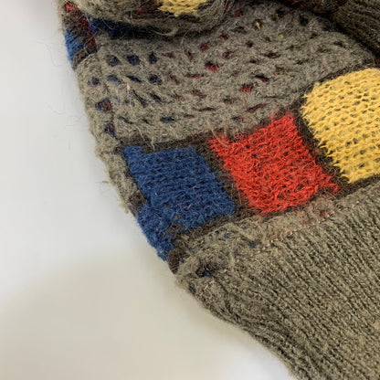 【中古品】【メンズ】 ISSEY MIYAKE BY ALL STYLE イッセイミヤケ オールスタイル ALL STYLE タグ COLORBLOCK KNIT SHIRT カラー ブロック ニット シャツ トップス 140-260904-kh-01-izu カラー：マルチ 万代Net店