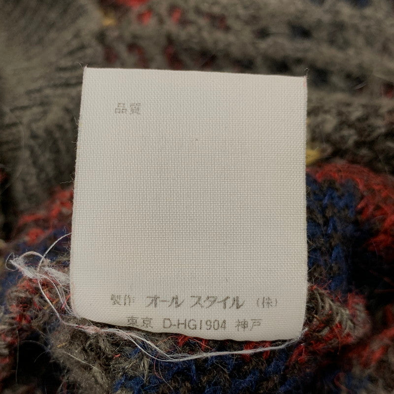 【中古品】【メンズ】 ISSEY MIYAKE BY ALL STYLE イッセイミヤケ オールスタイル ALL STYLE タグ COLORBLOCK KNIT SHIRT カラー ブロック ニット シャツ トップス 140-260904-kh-01-izu カラー：マルチ 万代Net店