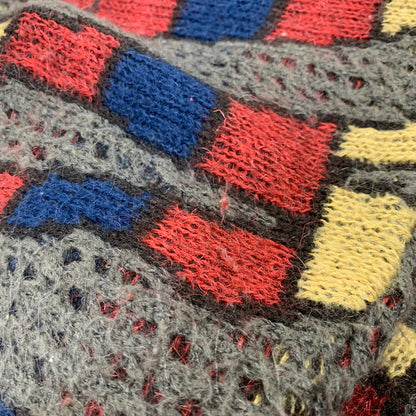 【中古品】【メンズ】 ISSEY MIYAKE BY ALL STYLE イッセイミヤケ オールスタイル ALL STYLE タグ COLORBLOCK KNIT SHIRT カラー ブロック ニット シャツ トップス 140-260904-kh-01-izu カラー：マルチ 万代Net店