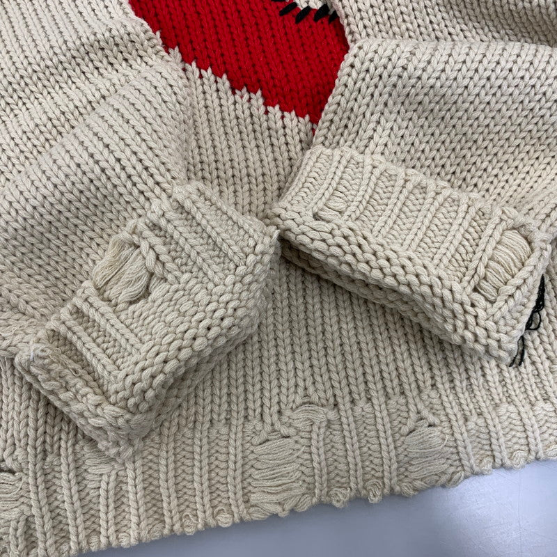 【中古品】【メンズ】 OY オーワイ HEART STITCH DESTROYED KNIT ハートステッチ ニット 147-260914-as-01-izu サイズ：F カラー：ベージュ 万代Net店