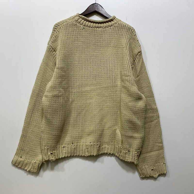 【中古品】【メンズ】 OY オーワイ HEART STITCH DESTROYED KNIT ハートステッチ ニット 147-260914-as-01-izu サイズ：F カラー：ベージュ 万代Net店