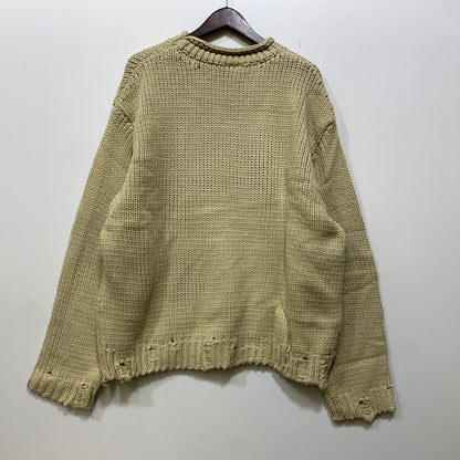 【中古品】【メンズ】 OY オーワイ HEART STITCH DESTROYED KNIT ハートステッチ ニット 147-260914-as-01-izu サイズ：F カラー：ベージュ 万代Net店