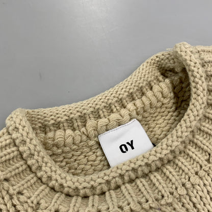 【中古品】【メンズ】 OY オーワイ HEART STITCH DESTROYED KNIT ハートステッチ ニット 147-260914-as-01-izu サイズ：F カラー：ベージュ 万代Net店