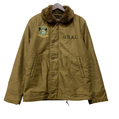 【中古品】【メンズ】 ALPHA INDUSTRIES アルファインダストリーズ N-1 DECK JACKET 20521-8814 デッキジャケット 145-260914-as-05-izu サイズ：L カラー：カーキ 万代Net店