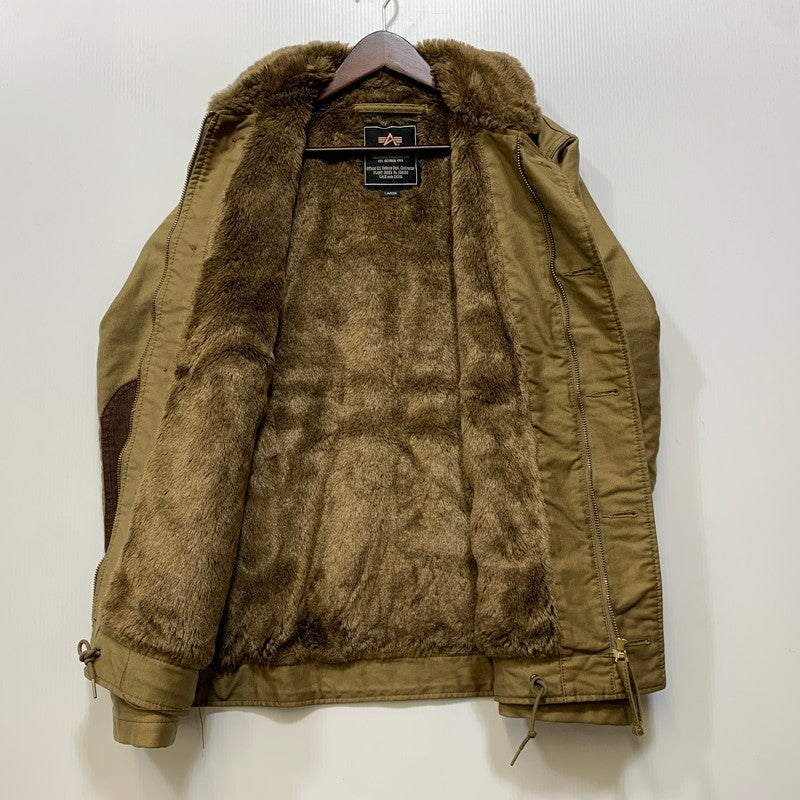 【中古品】【メンズ】 ALPHA INDUSTRIES アルファインダストリーズ N-1 DECK JACKET 20521-8814 デッキジャケット 145-260914-as-05-izu サイズ：L カラー：カーキ 万代Net店