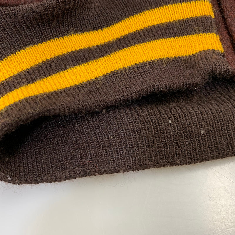 【中古品】【メンズ】 DELONG デロング STADIUM JACKET スタジアムジャケット スタジャン 146-260914-as-04-izu サイズ：36 カラー：ブラウン系×イエロー 万代Net店