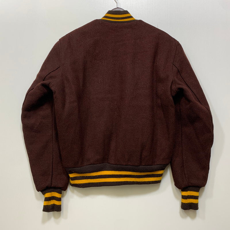 【中古品】【メンズ】 DELONG デロング STADIUM JACKET スタジアムジャケット スタジャン 146-260914-as-04-izu サイズ：36 カラー：ブラウン系×イエロー 万代Net店