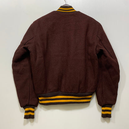 【中古品】【メンズ】 DELONG デロング STADIUM JACKET スタジアムジャケット スタジャン 146-260914-as-04-izu サイズ：36 カラー：ブラウン系×イエロー 万代Net店