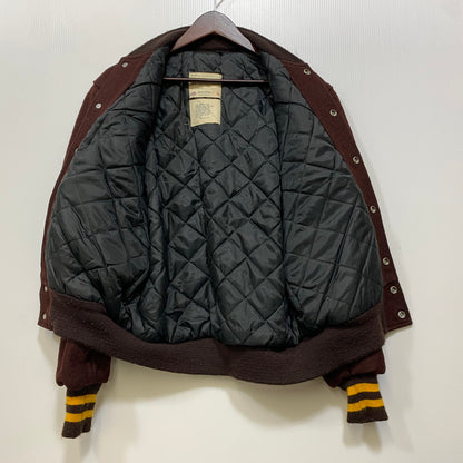 【中古品】【メンズ】 DELONG デロング STADIUM JACKET スタジアムジャケット スタジャン 146-260914-as-04-izu サイズ：36 カラー：ブラウン系×イエロー 万代Net店