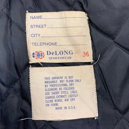 【中古品】【メンズ】 DELONG デロング STADIUM JACKET スタジアムジャケット スタジャン 146-260914-as-04-izu サイズ：36 カラー：ブラウン系×イエロー 万代Net店
