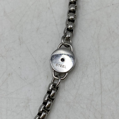 【中古品】【メンズ/レディース】 DIESEL ディーゼル DX1477040 STEEL D LOGO CHAIN NECKLACE スチール ディー ロゴ チェーン ネックレス アクセサリー 192-260904-cs-06-izu カラー：シルバー 万代Net店