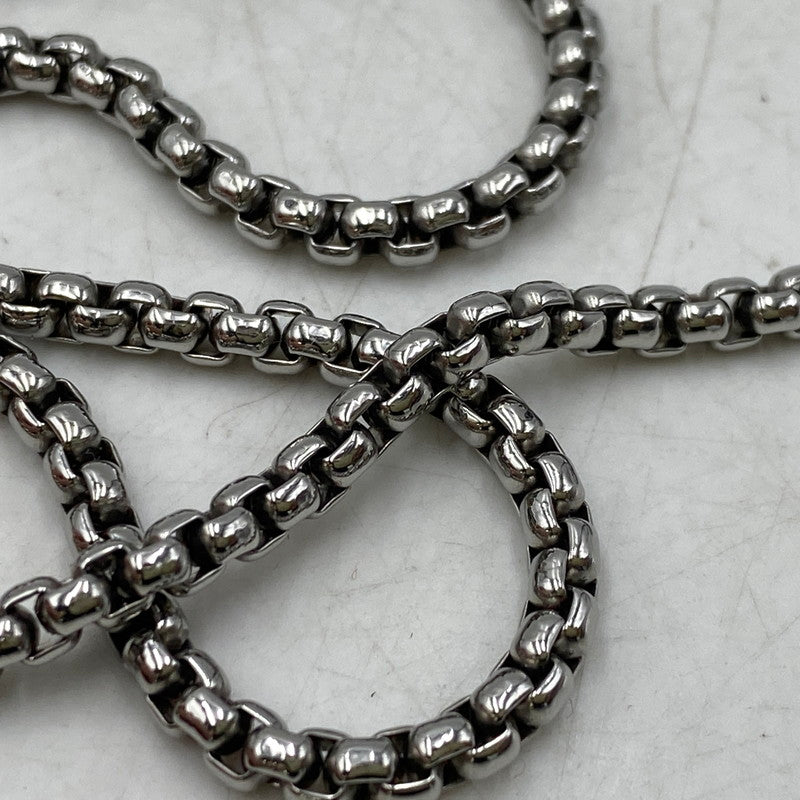 【中古品】【メンズ/レディース】 DIESEL ディーゼル DX1477040 STEEL D LOGO CHAIN NECKLACE スチール ディー ロゴ チェーン ネックレス アクセサリー 192-260904-cs-06-izu カラー：シルバー 万代Net店