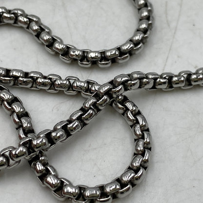 【中古品】【メンズ/レディース】 DIESEL ディーゼル DX1477040 STEEL D LOGO CHAIN NECKLACE スチール ディー ロゴ チェーン ネックレス アクセサリー 192-260904-cs-06-izu カラー：シルバー 万代Net店