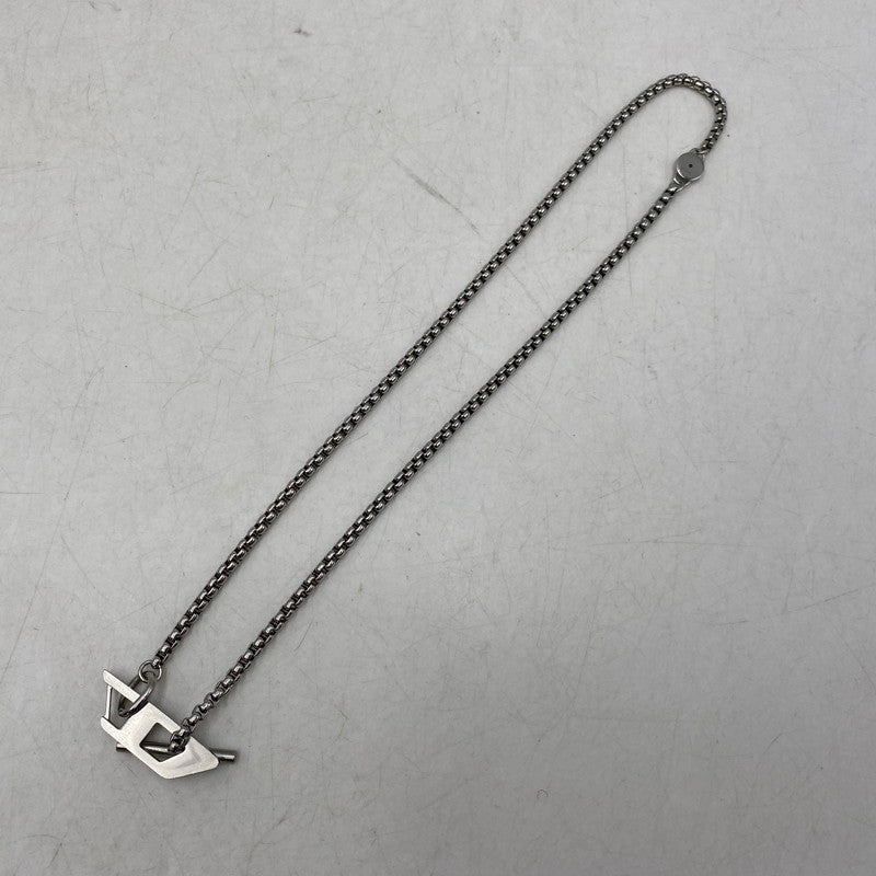 【中古品】【メンズ/レディース】 DIESEL ディーゼル DX1477040 STEEL D LOGO CHAIN NECKLACE スチール ディー ロゴ チェーン ネックレス アクセサリー 192-260904-cs-06-izu カラー：シルバー 万代Net店