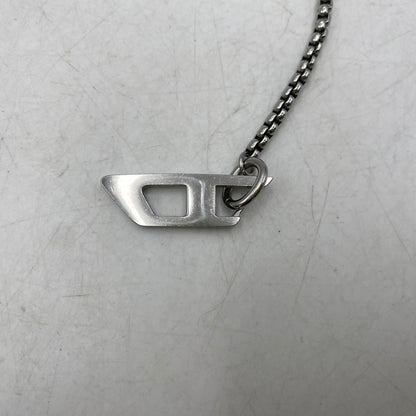 【中古品】【メンズ/レディース】 DIESEL ディーゼル DX1477040 STEEL D LOGO CHAIN NECKLACE スチール ディー ロゴ チェーン ネックレス アクセサリー 192-260904-cs-06-izu カラー：シルバー 万代Net店