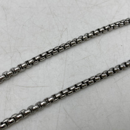 【中古品】【メンズ/レディース】 DIESEL ディーゼル DX1477040 STEEL D LOGO CHAIN NECKLACE スチール ディー ロゴ チェーン ネックレス アクセサリー 192-260904-cs-06-izu カラー：シルバー 万代Net店
