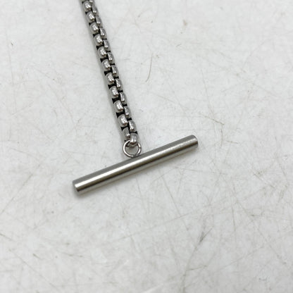 【中古品】【メンズ/レディース】 DIESEL ディーゼル DX1477040 STEEL D LOGO CHAIN NECKLACE スチール ディー ロゴ チェーン ネックレス アクセサリー 192-260904-cs-06-izu カラー：シルバー 万代Net店