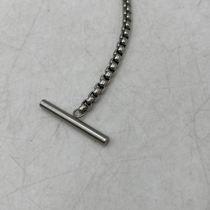 【中古品】【メンズ/レディース】 DIESEL ディーゼル DX1477040 STEEL D LOGO CHAIN NECKLACE スチール ディー ロゴ チェーン ネックレス アクセサリー 192-260904-cs-06-izu カラー：シルバー 万代Net店