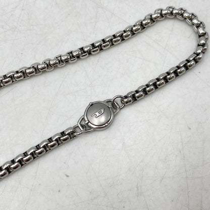 【中古品】【メンズ/レディース】 DIESEL ディーゼル DX1477040 STEEL D LOGO CHAIN NECKLACE スチール ディー ロゴ チェーン ネックレス アクセサリー 192-260904-cs-06-izu カラー：シルバー 万代Net店