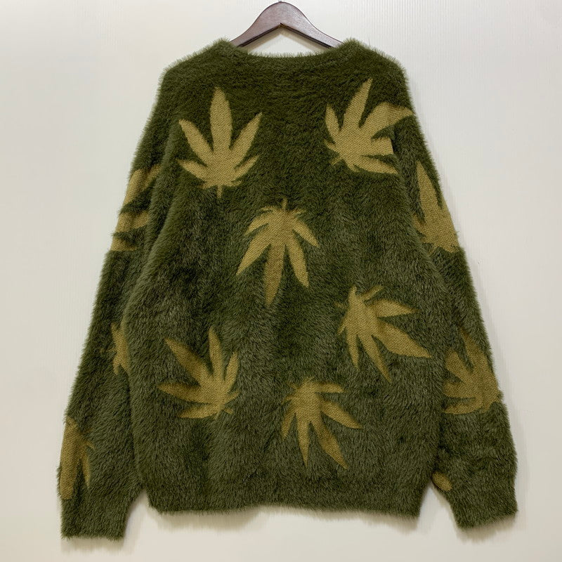 【中古品】【メンズ】 HUF ハフ MARIJUANA KNIT ニット 142-260914-as-02-izu サイズ：XL カラー：オリーブ 万代Net店